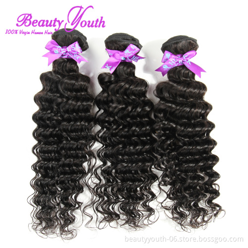 Beauty Youth 7A Grade Deep Wave hair extension human hair ali express